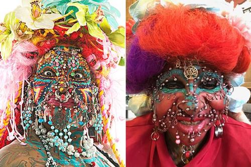 Дэлхийн хамгийн их пиерсингтэй эмэгтэй