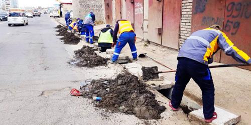 Борооны ус зайлуулах шугам цэвэрлэжээ